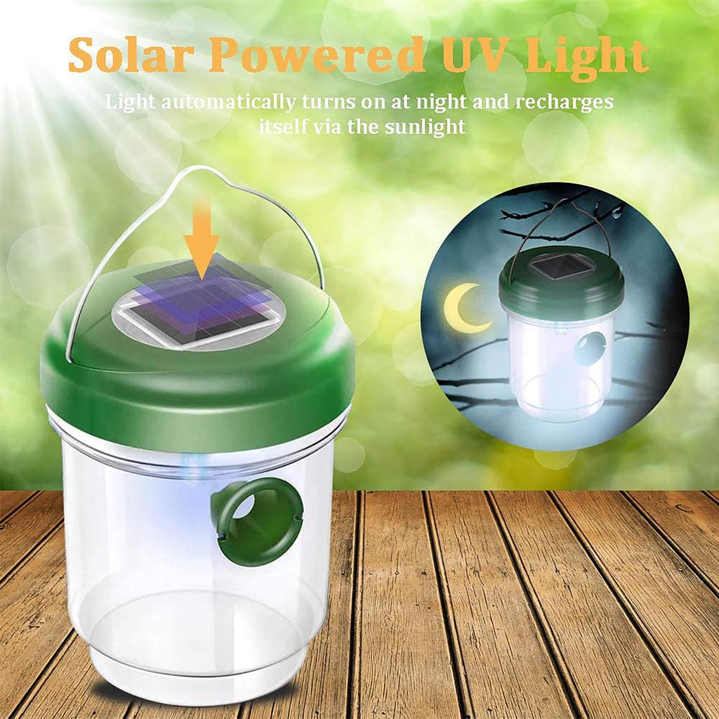 Buy Solar Powered Wasp Trap with UV LED Light Bee Traps Yellow Jackets Traps  at affordable prices — free shipping, real reviews with photos — Joom