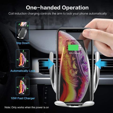 Automatic Clamping Wireless Car Phone Holder