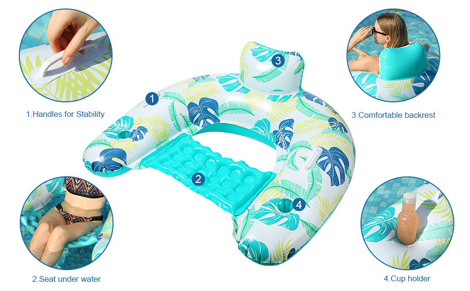 2 Pack Inflatable Pool Floaties