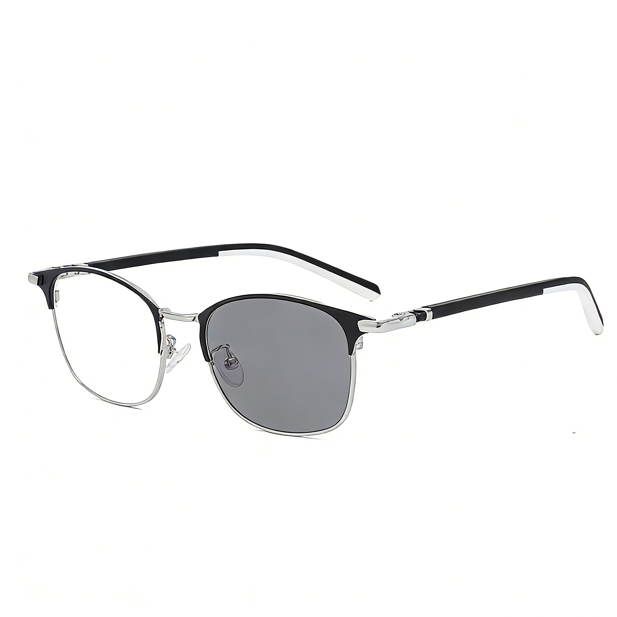 FULL-FRAME RETRO SPORTS ANTI-BLUE LIGHT PHOTOCHROMIC PROGRESSIVE READING GLASSES