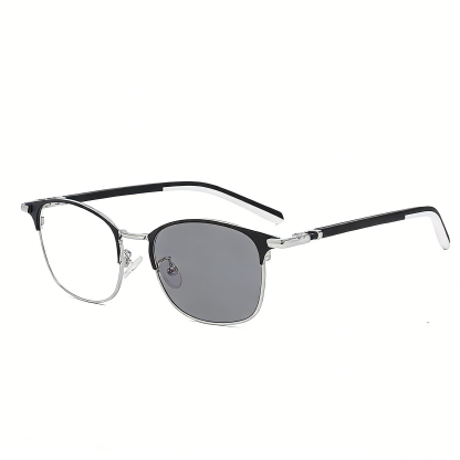 FULL-FRAME RETRO SPORTS ANTI-BLUE LIGHT PHOTOCHROMIC PROGRESSIVE READING GLASSES