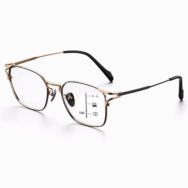 RETRO ULTRA-LIGHT TITANIUM PHOTOCHROMIC MULTIFOCAL GLASSES