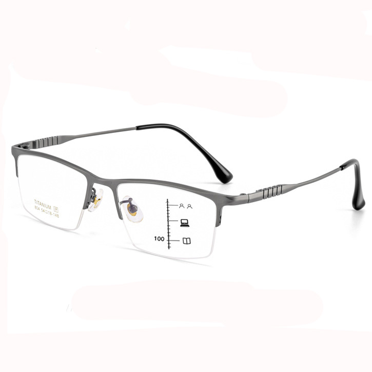 BUSINESS-STYLE ULTRA-LIGHT PURE TITANIUM SEMI-RIMLESS GLASSES