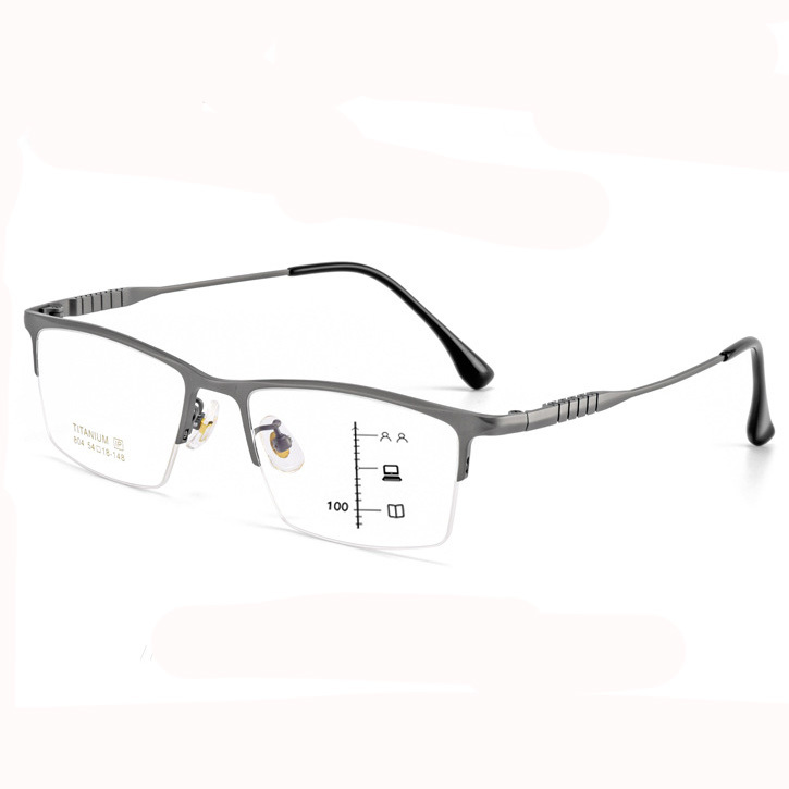 BUSINESS-STYLE ULTRA-LIGHT PURE TITANIUM SEMI-RIMLESS GLASSES