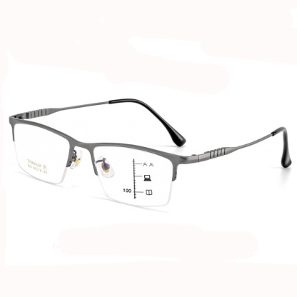 BUSINESS-STYLE ULTRA-LIGHT PURE TITANIUM SEMI-RIMLESS GLASSES
