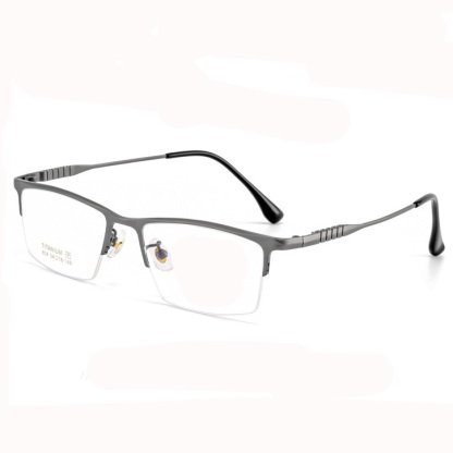 BUSINESS-STYLE ULTRA-LIGHT PURE TITANIUM SEMI-RIMLESS GLASSES