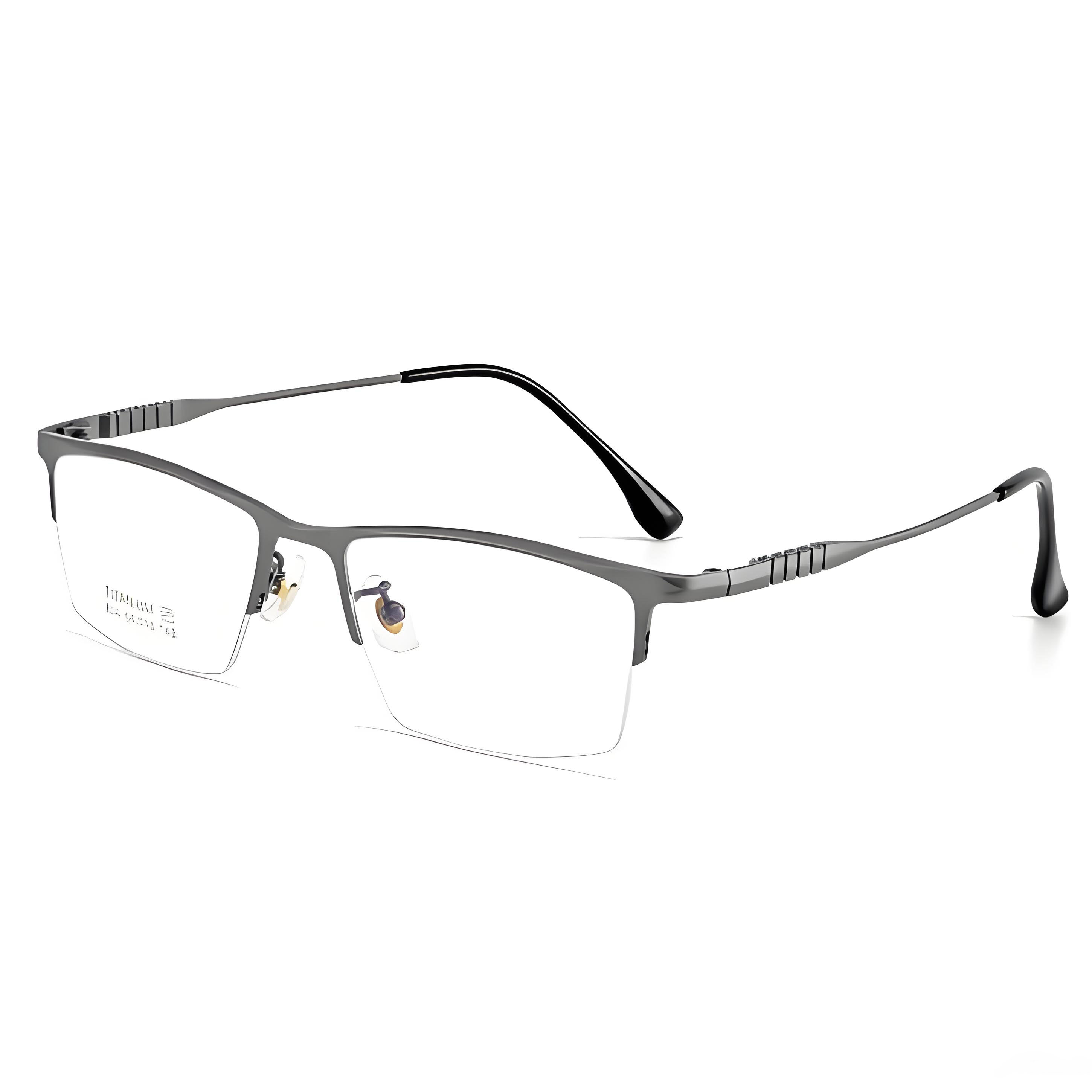 BUSINESS-STYLE ULTRA-LIGHT PURE TITANIUM SEMI-RIMLESS GLASSES