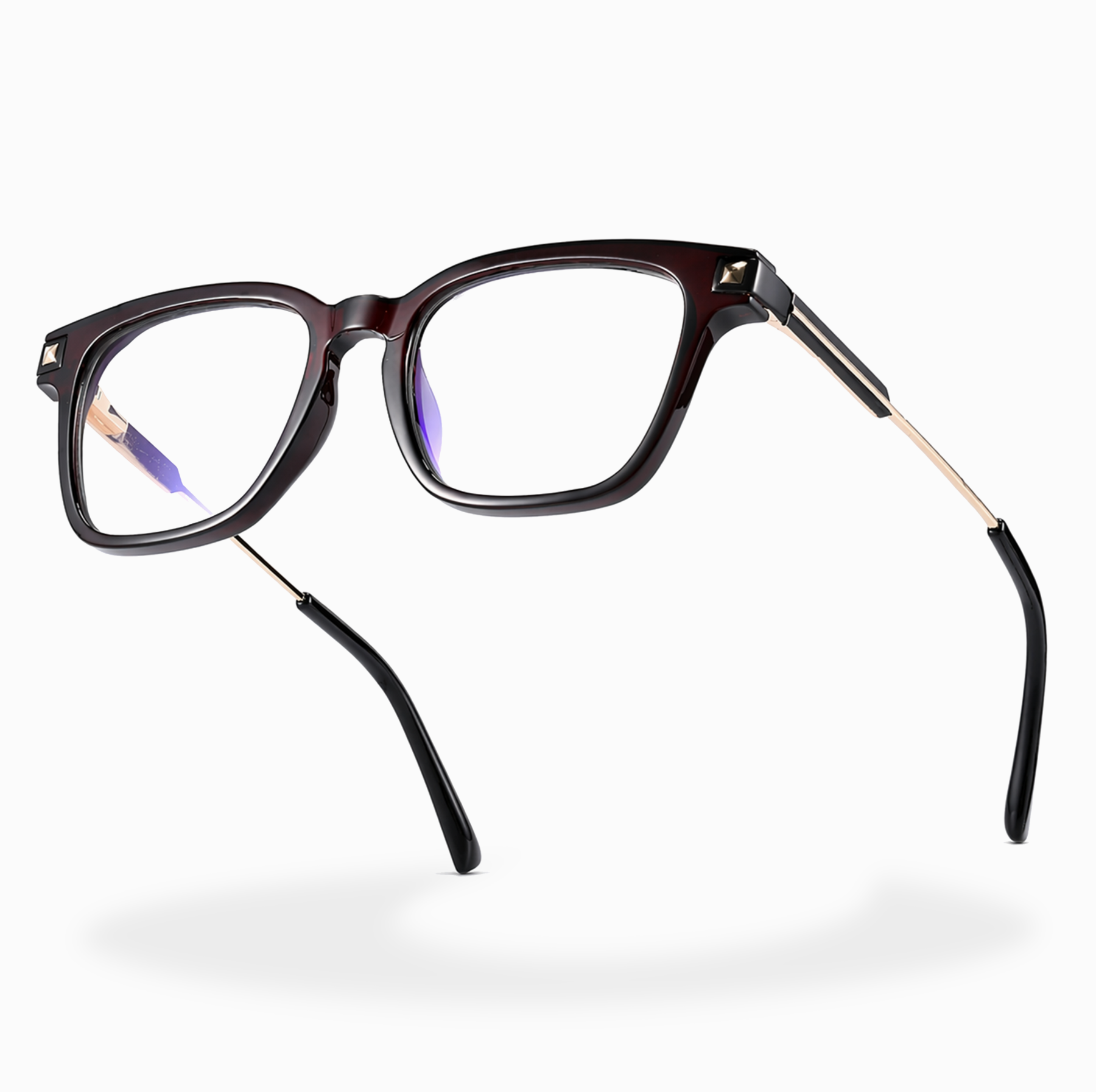 SQUARE METAL COLOR-CHANGING MULTIFOCAL READING GLASSES