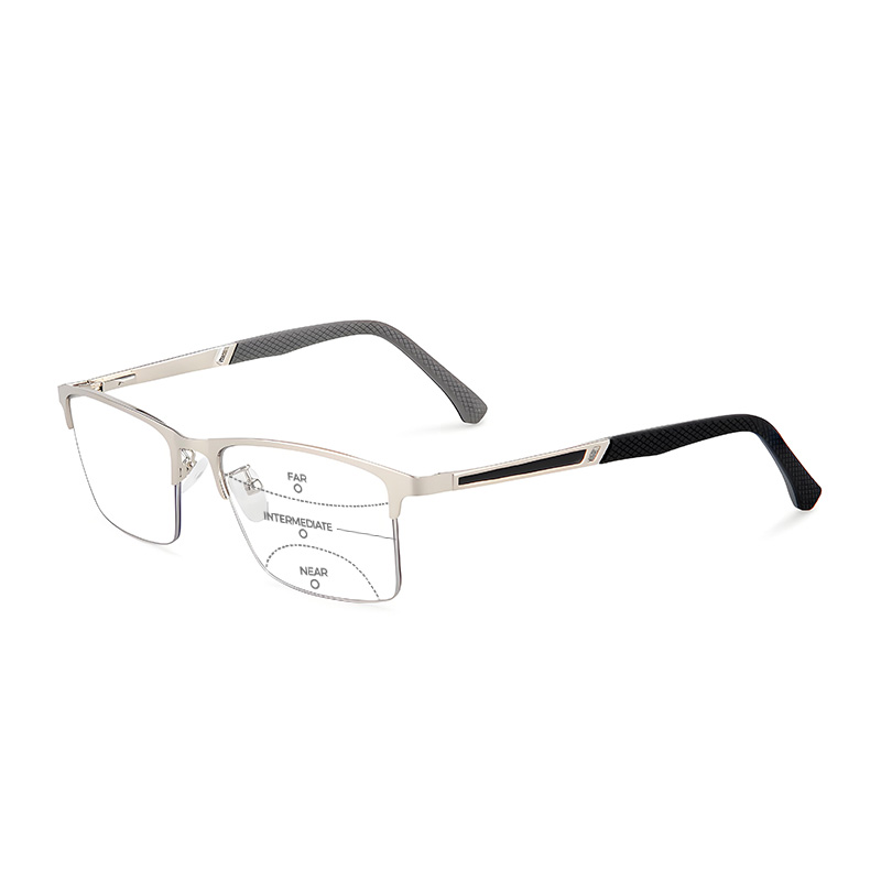 MEN'S RETRO HALF-FRAME ANTI-BLUE LIGHT READING GLASSES
