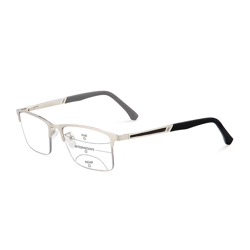 MEN'S RETRO HALF-FRAME ANTI-BLUE LIGHT READING GLASSES