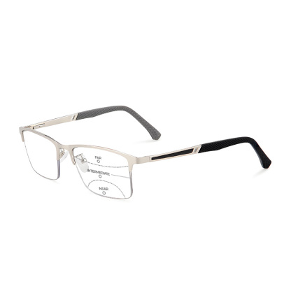 MEN'S RETRO HALF-FRAME ANTI-BLUE LIGHT READING GLASSES