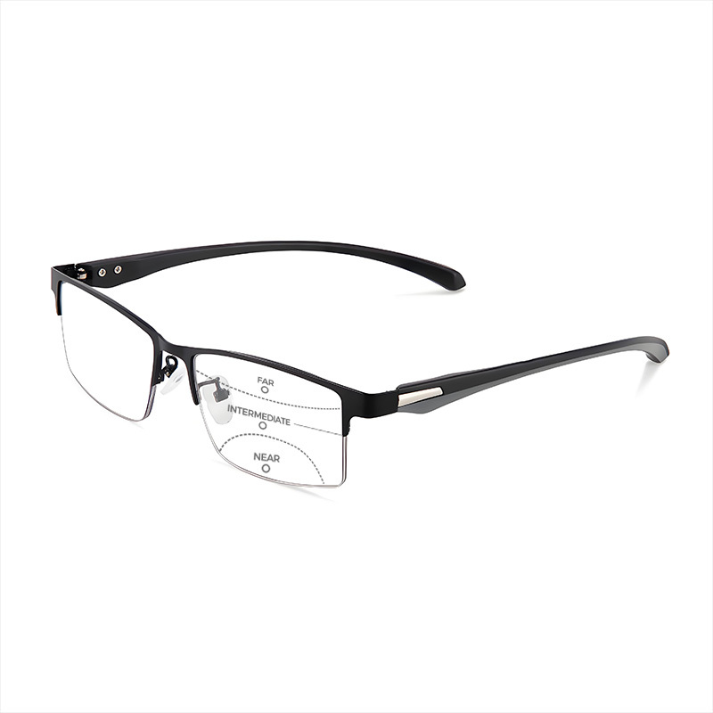 TITANIUM MULTI-FOCUS READING GLASSES PHOTOCHROMIC PROGRESSIVE DOUBLE LIGHT ANTI-BLUE LIGHT