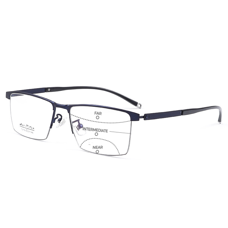 BUSINESS CASUAL PURE TITANIUM COLOR CHANGING MULTI-FOCAL READING GLASSES