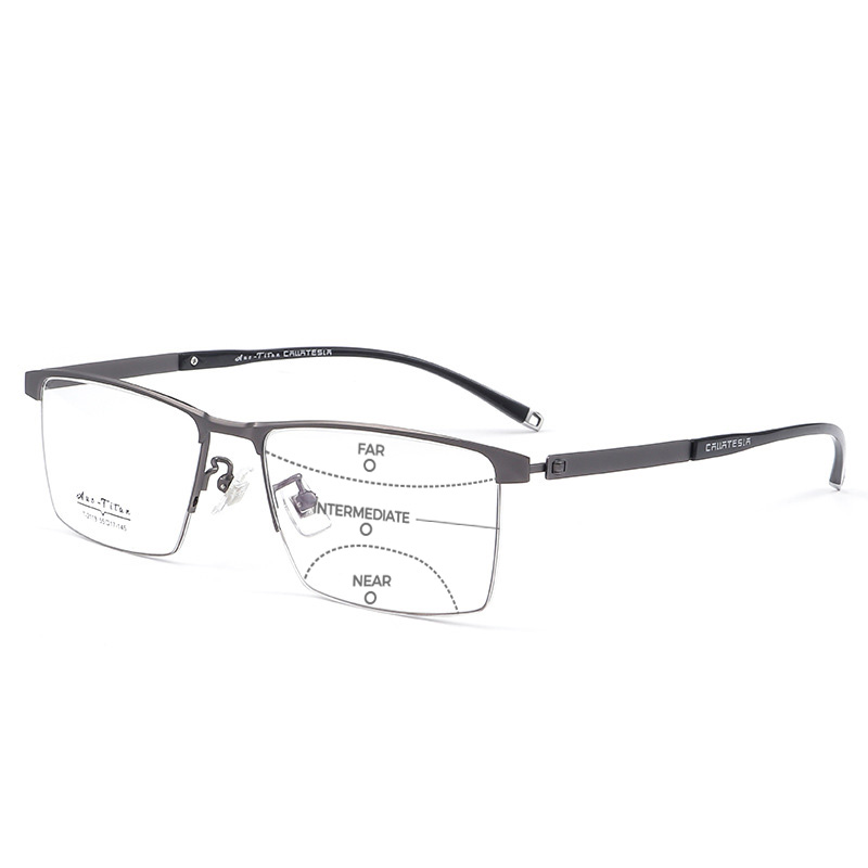 BUSINESS CASUAL PURE TITANIUM COLOR CHANGING MULTI-FOCAL READING GLASSES