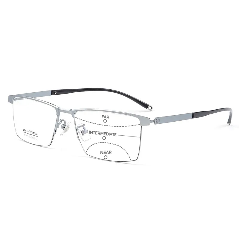 BUSINESS CASUAL PURE TITANIUM COLOR CHANGING MULTI-FOCAL READING GLASSES