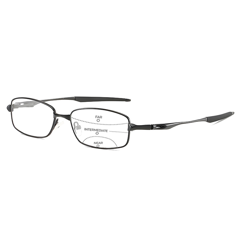 LIGHTWEIGHT METAL READING GLASSES WITH SPRING HINGES