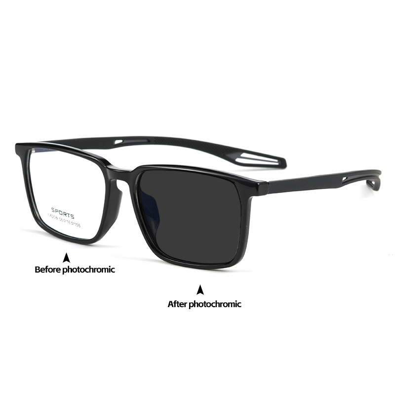 ULTRA-LIGHT SPORTS NON-SLIP SQUARE FRAME PHOTOCHROMIC GLASSES