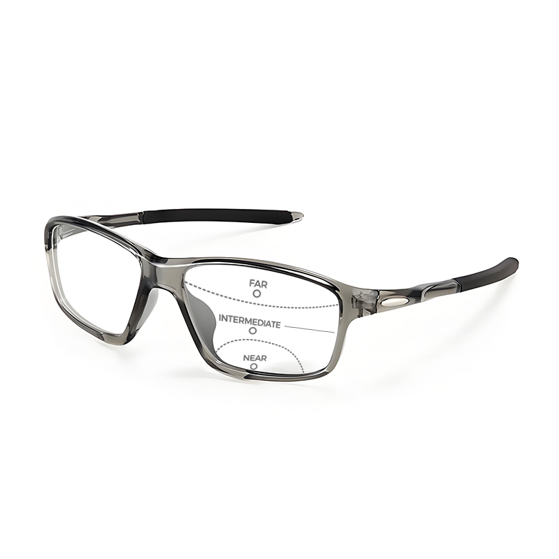 OUTDOOR ULTRALIGHT SPORTS-STYLE SQUARE-FRAME PHOTOCHROMIC MULTIFOCAL READING GLASSES