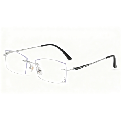 FRAMELESS DIAMOND-CUT ANTI-BLUE LIGHT READING GLASSES