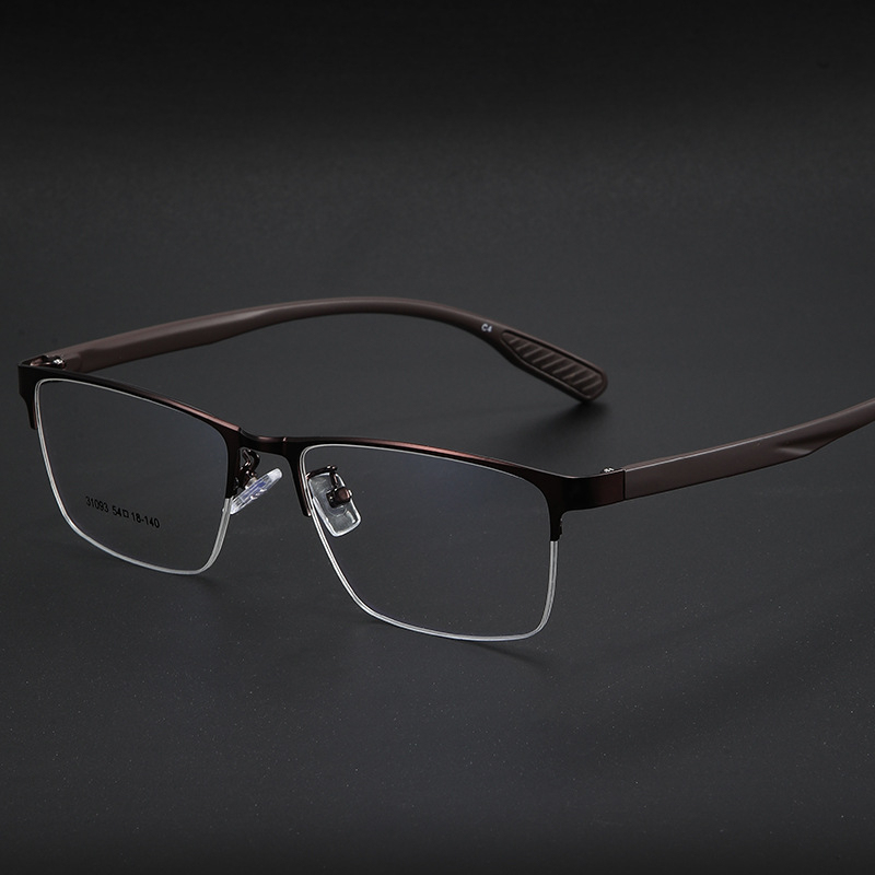 LIGHTWEIGHT METAL HALF-RIM EYEWEAR - PHOTOCHROMIC PROGRESSIVE MULTIFOCAL LENSES, ALL-DAY VISION COMFORT FOR READING, SCREEN & OUTDOOR