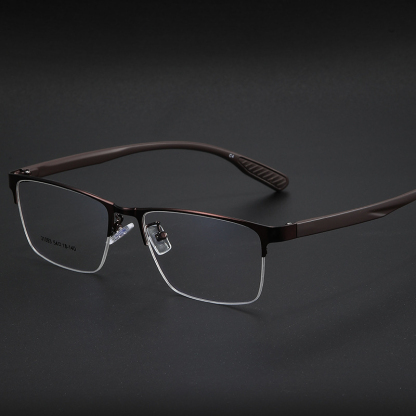 LIGHTWEIGHT METAL HALF-RIM EYEWEAR - PHOTOCHROMIC PROGRESSIVE MULTIFOCAL LENSES, ALL-DAY VISION COMFORT FOR READING, SCREEN & OUTDOOR