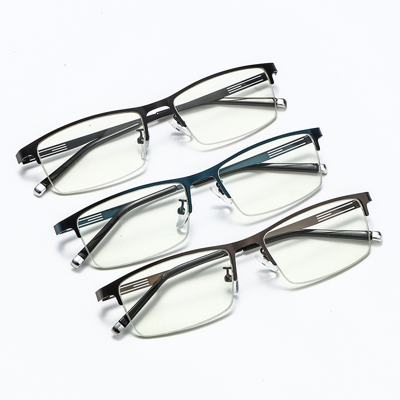 ULTRA-LIGHT METAL SEMI-RIMLESS PHOTOCHROMIC MULTIFOCAL READING GLASSES