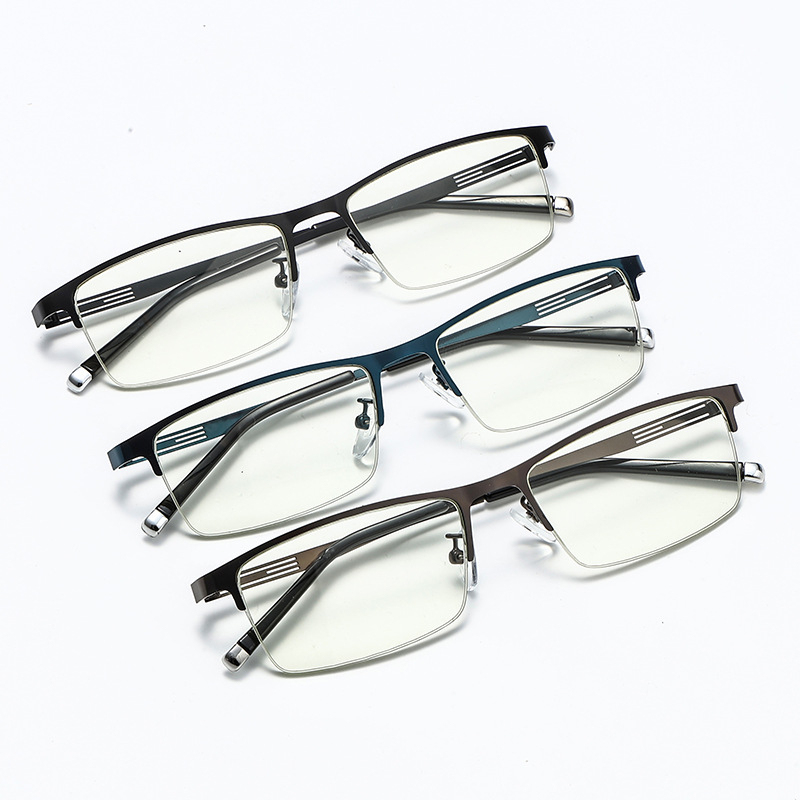 ULTRA-LIGHT METAL SEMI-RIMLESS PHOTOCHROMIC MULTIFOCAL READING GLASSES
