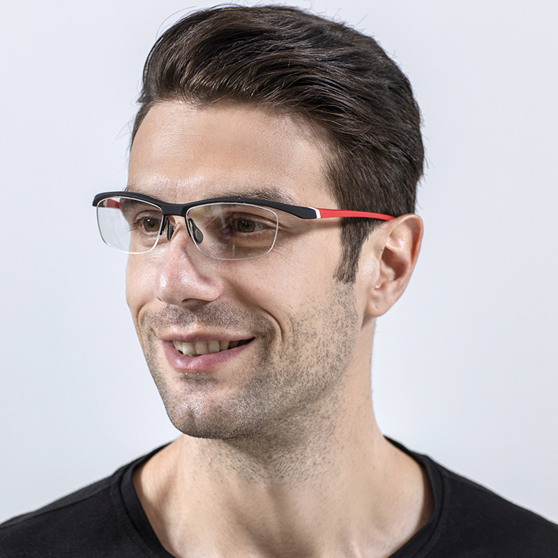 OUTDOOR SPORTS SEMI-RIMLESS PHOTOCHROMIC MULTIFOCAL READING GLASSES