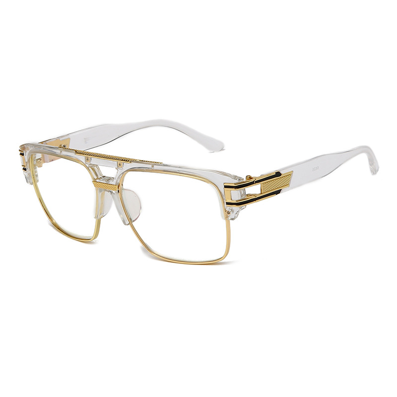 FASHION METAL HALF FULL FRAME SUNGLASSES