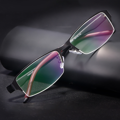 BUSINESS-STYLE SEMI-RIMLESS PHOTOCHROMIC MULTIFOCAL READING GLASSES
