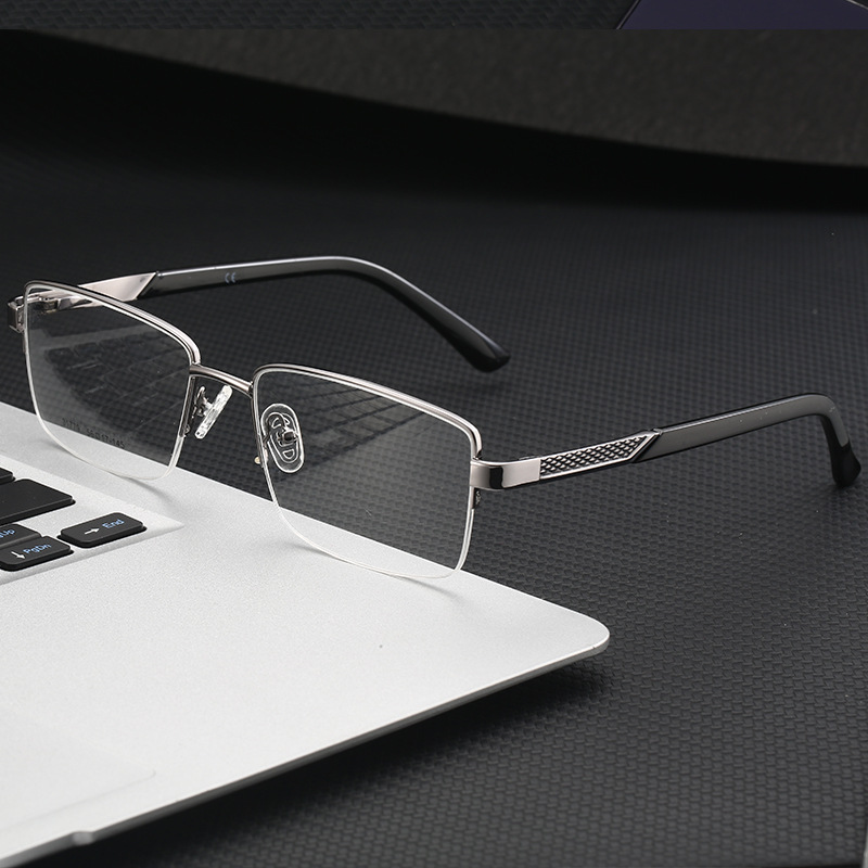METAL HALF‑RIM PHOTOCHROMIC PROGRESSIVE BUSINESS GLASSES