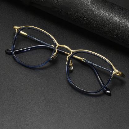CASUAL & TEXTURED METAL FULL-RIM BLUE LIGHT BLOCKING READING GLASSES