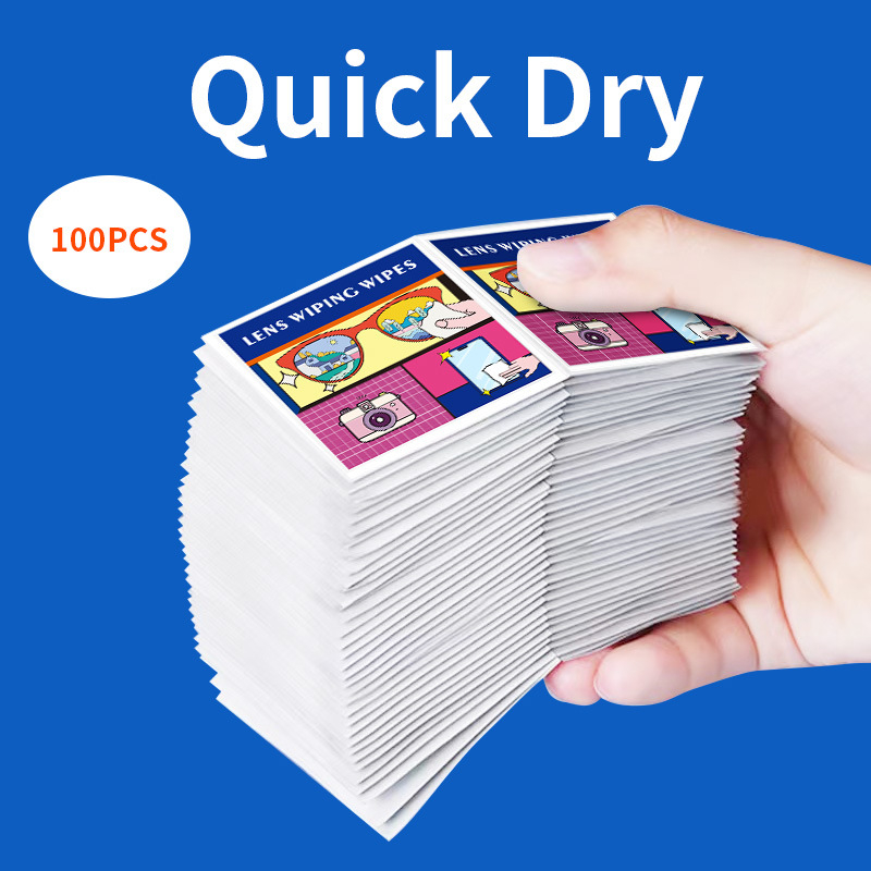 100PCS Individually Wrapped Eyeglass Lens Cleaning Wipes