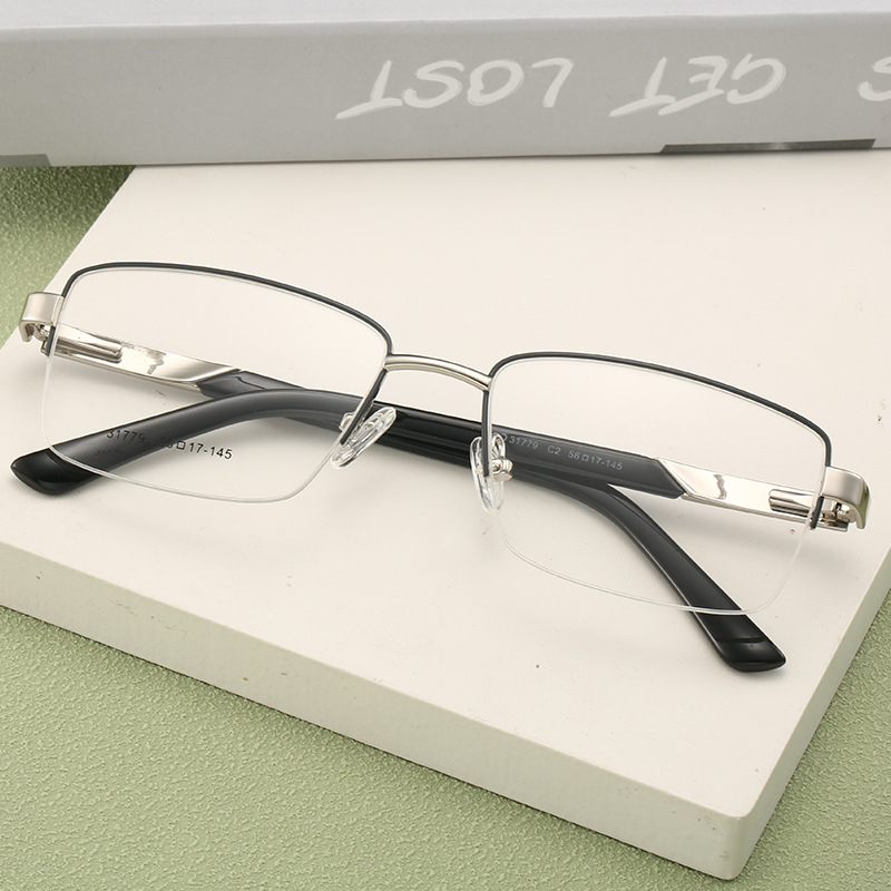 METAL HALF‑RIM PHOTOCHROMIC PROGRESSIVE BUSINESS GLASSES