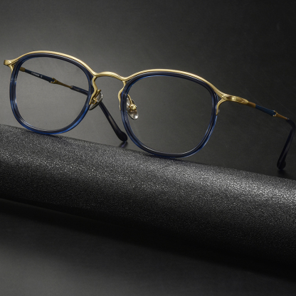 CASUAL & TEXTURED METAL FULL-RIM BLUE LIGHT BLOCKING READING GLASSES