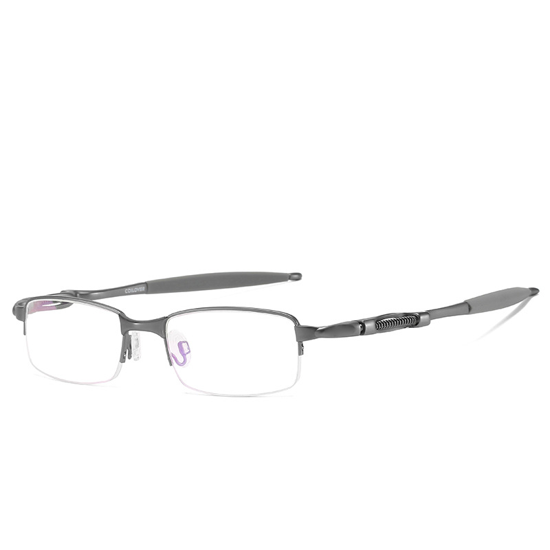 SPRING-LOADED SEMI-RIMLESS PHOTOCHROMIC MULTIFOCAL READING GLASSES