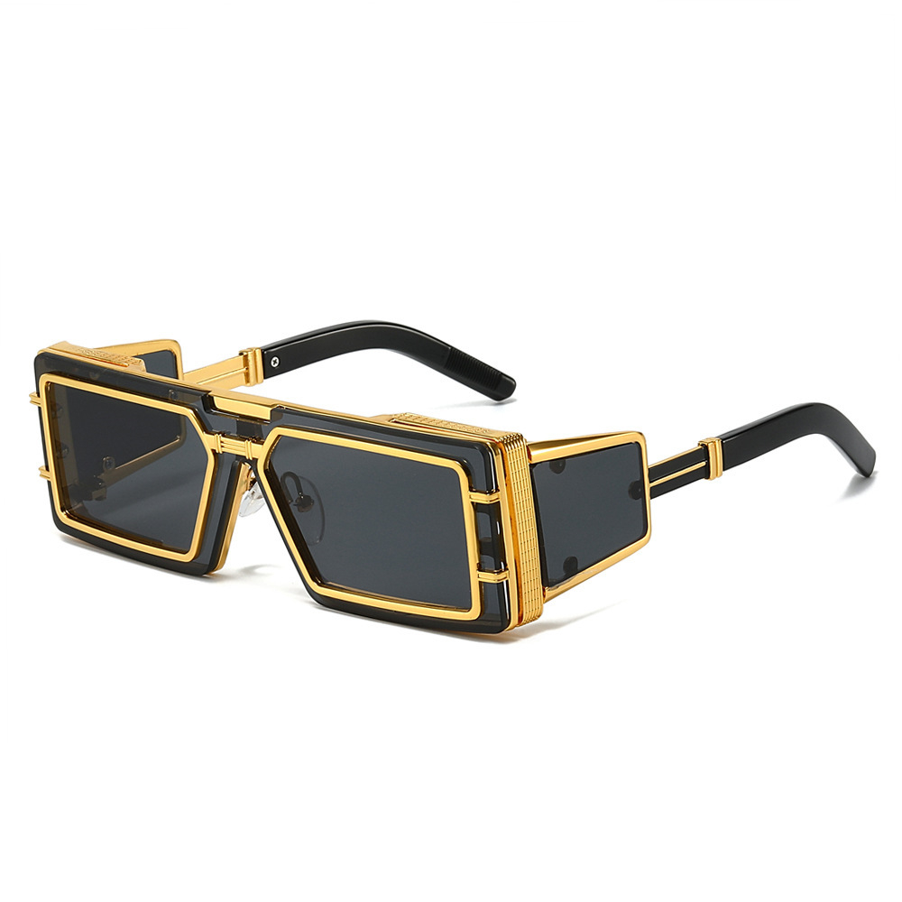 MEN’S FUTURISTIC SQUARE READING GLASSES WITH SIDE PANELS