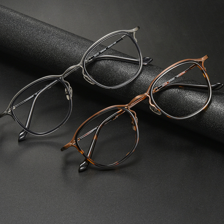 CASUAL & TEXTURED METAL FULL-RIM BLUE LIGHT BLOCKING READING GLASSES