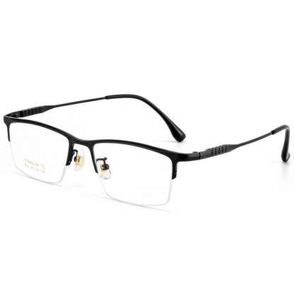 BUSINESS-STYLE ULTRA-LIGHT PURE TITANIUM SEMI-RIMLESS GLASSES