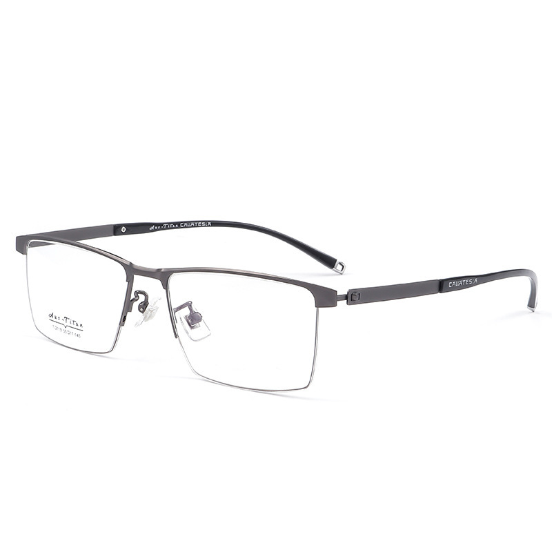 Prescription Glasses-BUSINESS CASUAL PURE TITANIUM COLOR CHANGING MULTI-FOCAL READING GLASSES