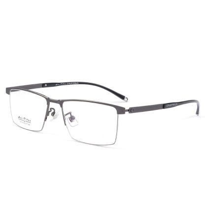 Prescription Glasses-BUSINESS CASUAL PURE TITANIUM COLOR CHANGING MULTI-FOCAL READING GLASSES