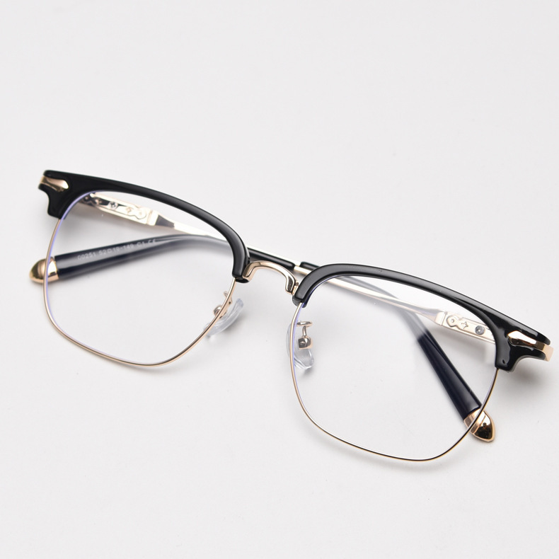 Prescription Glasses - BUSINESS METAL HALF FRAME PHOTOCHROMIC READING GLASSES