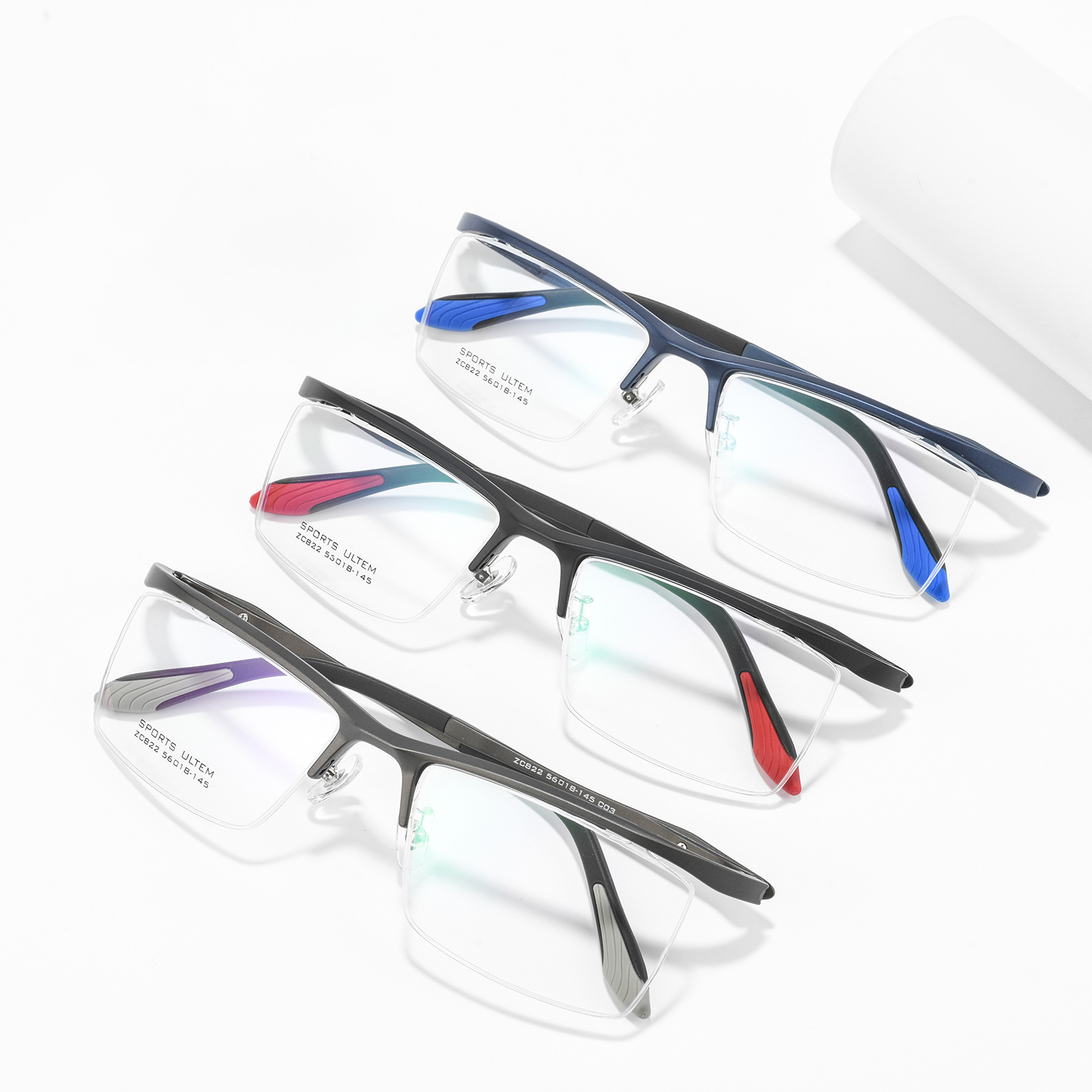 LIGHTWEIGHT HALF-FRAME ANTI-BLUE LIGHT TINTED MULTIFOCAL READING GLASSES