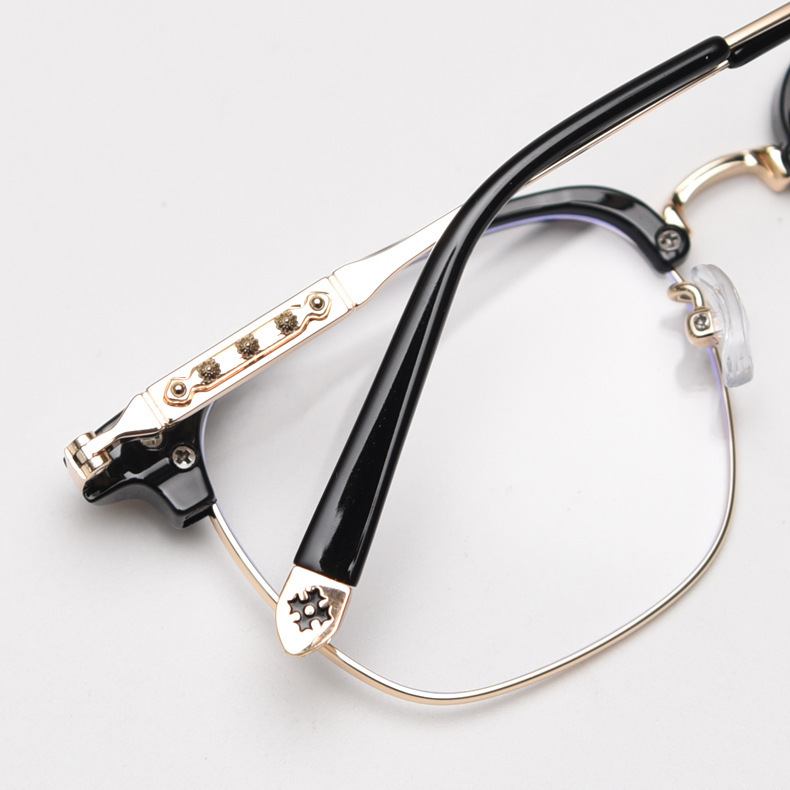 Prescription Glasses - BUSINESS METAL HALF FRAME PHOTOCHROMIC READING GLASSES