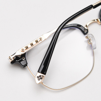 Prescription Glasses - BUSINESS METAL HALF FRAME PHOTOCHROMIC READING GLASSES