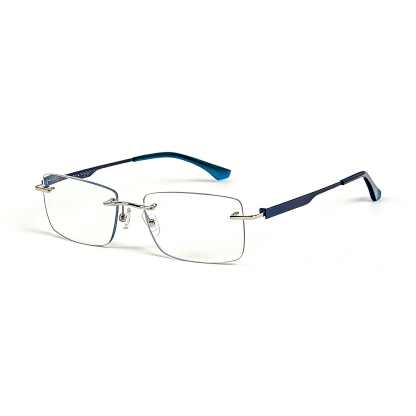 PURE TITANIUM RIMLESS PHOTOCHROMIC PROGRESSIVE MULTIFOCAL BUSINESS PRESBYOPIC GLASSES