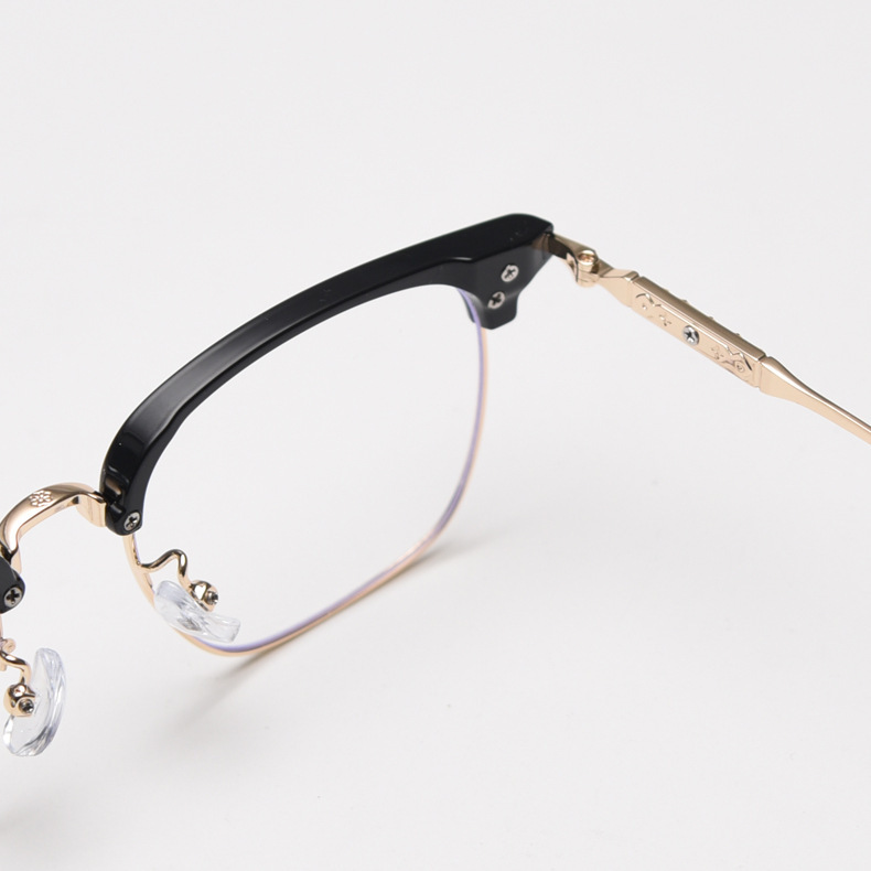 Prescription Glasses - BUSINESS METAL HALF FRAME PHOTOCHROMIC READING GLASSES