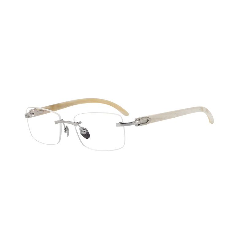FRAMELESS HORN BUSINESS ANTI-BLUE LIGHT READING GLASSES