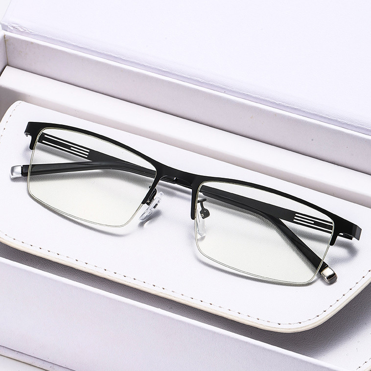 ULTRA-LIGHT METAL SEMI-RIMLESS PHOTOCHROMIC MULTIFOCAL READING GLASSES