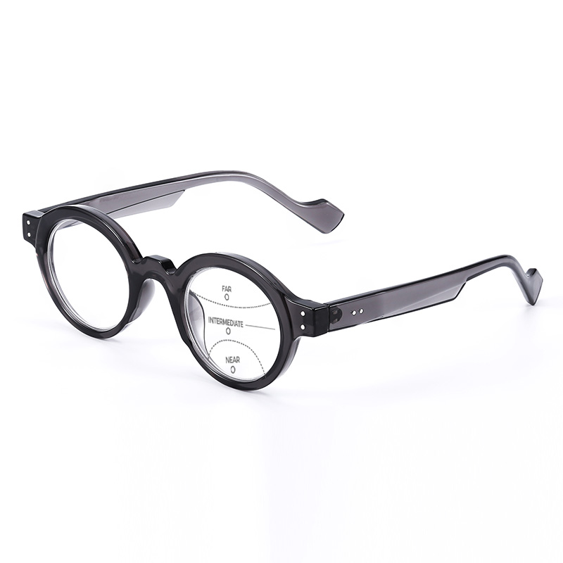 VINTAGE COLOR-BLOCK ROUND FRAME READING GLASSES